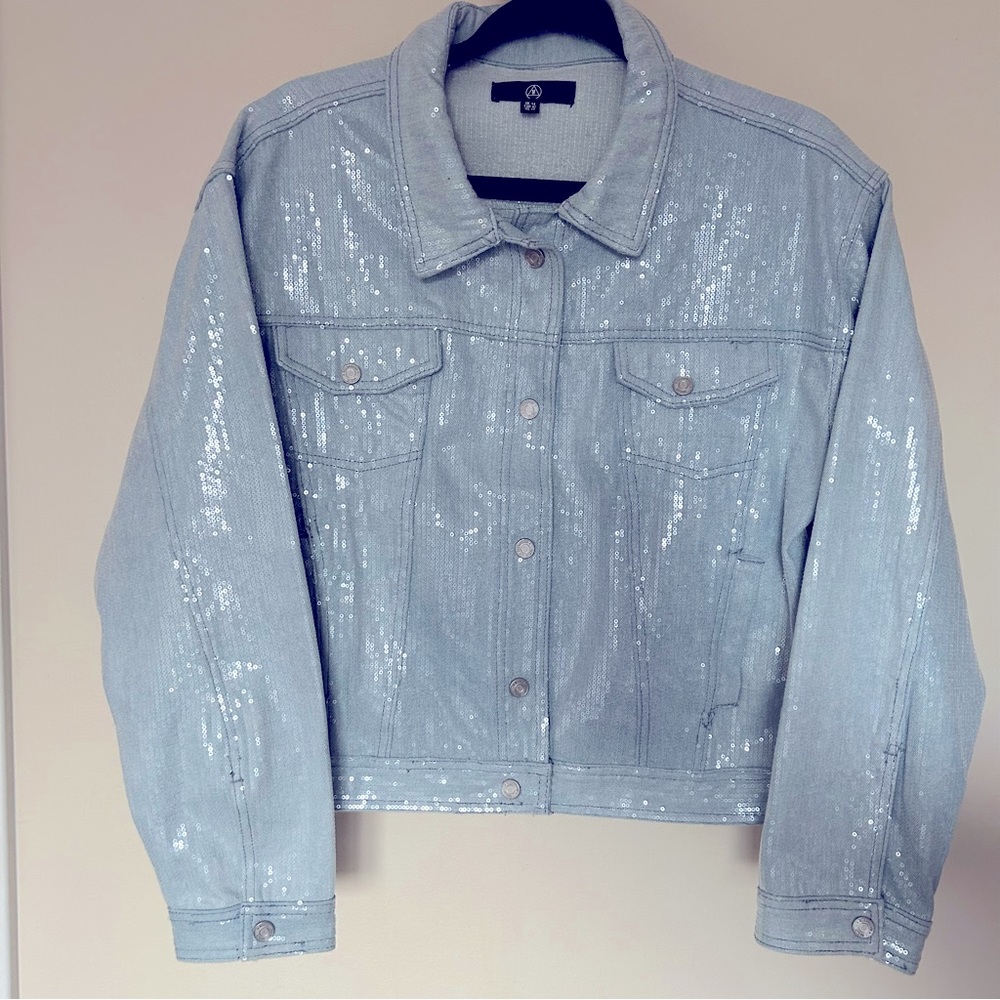 Missguided Sequin Denim Jacket